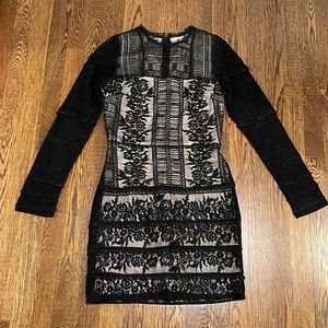 Parker Julie black lace dress Size Xs